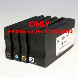 OLD HP 950, 951 Regular Refurbished 4 Color Cartridges Pack - ONLY Officejet Pro 8100, 8600