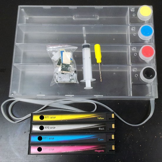 HP Officejet Pro X451dn, 451dw, 476dn, 476dw, 551dw, 576dn, 576dw Empty Hard acrylic case CISS with Cartridges HP Officejet Pro X451dn, 451dw, 476dn, 476dw, 551dw, 576dn, 576dw Empty Hard acrylic case CISS with Cartridges